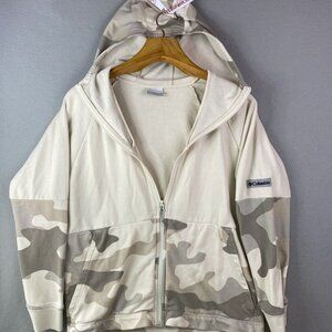 Columbia Hoodie Sweatshirt Mens Small‎ Camo Full Zip Casual Outdoor Light Jacket